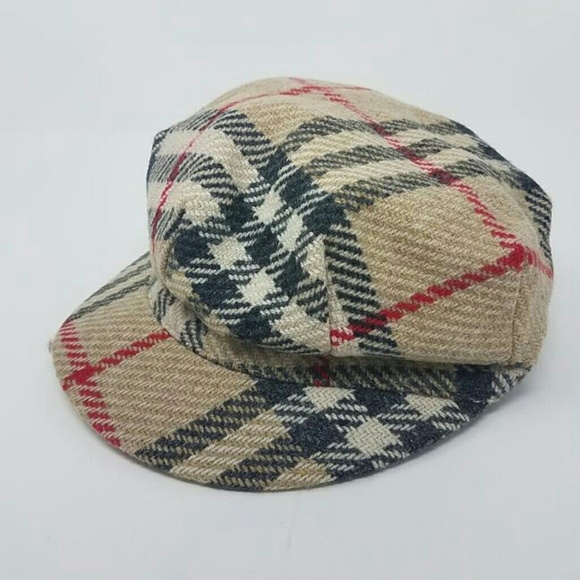 Burberry Accessories - BURBERRY PLAID NEWSBOY HAT SIZE L
